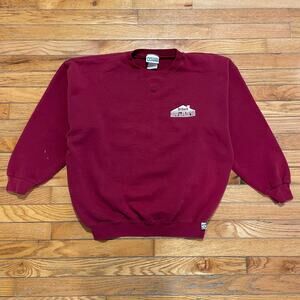 Vintage 90's Maroon Crewneck Sweater 1998 How to Fair Size Men's XL